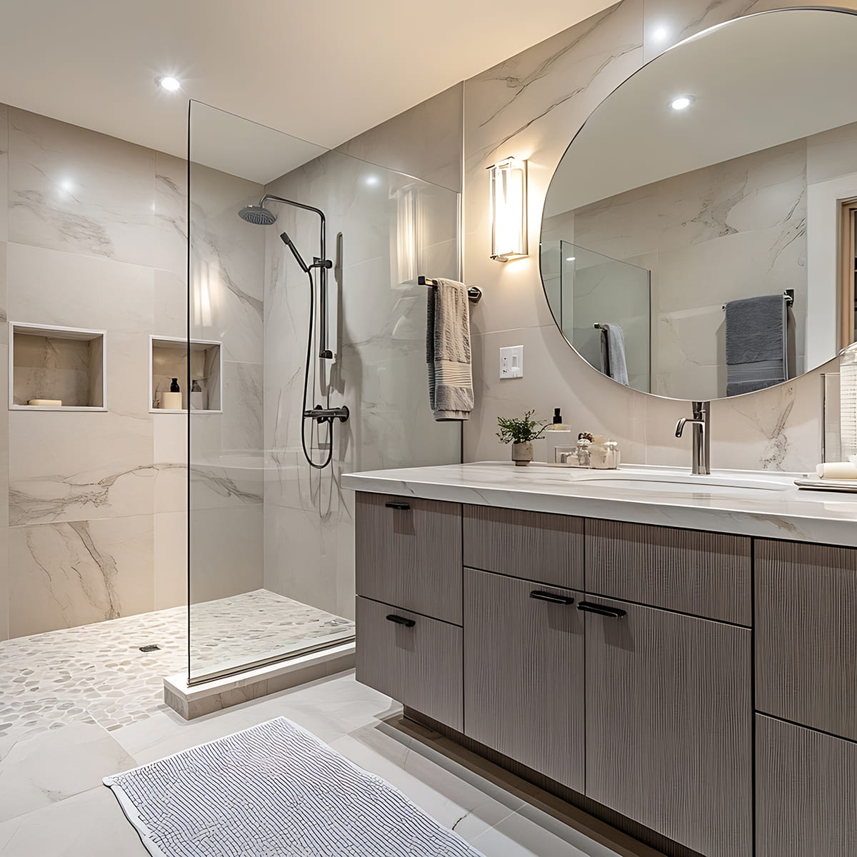 Bathroom remodel contractors in Eatontown NJ creating custom bathroom renovations with premium materials