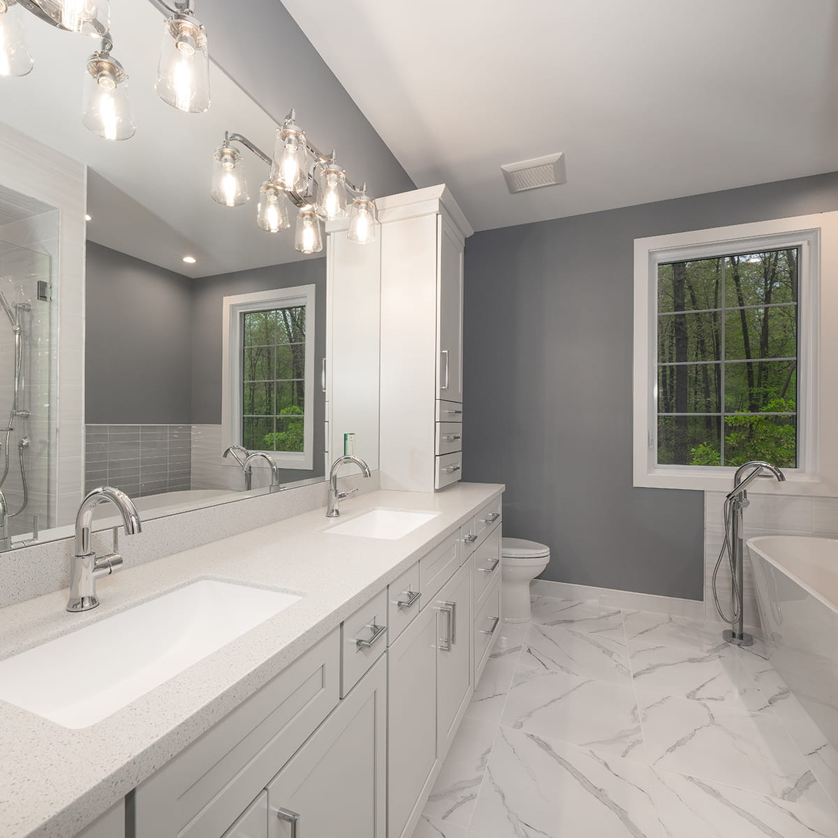 Bathroom remodel contractors in Hamilton Township NJ creating custom bathroom renovations with premium materials
