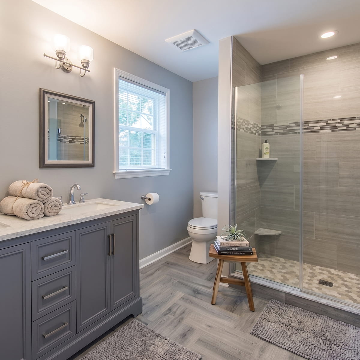 Bathroom remodel contractors in Marlboro NJ creating custom bathroom renovations with premium materials