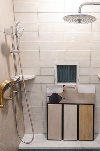 Luxury bathroom remodeling inspiration with custom tile fixtures and vanity design in New Jersey